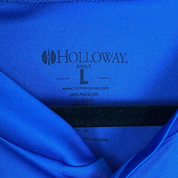 Holloway Kansas University Jayhawks Blue Jersey Tee Size Large - Picture 9 of 9